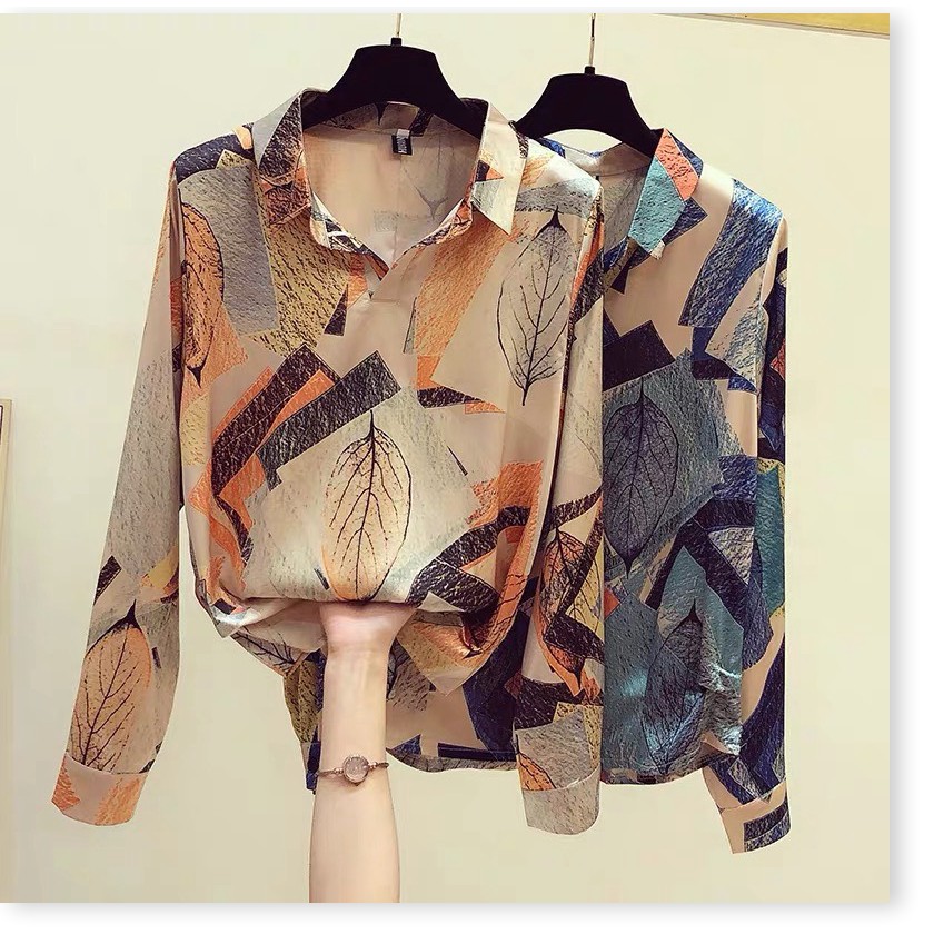 ÁO SƠ MI NỮ HỌA TIẾT 3D CỔ SƠ MI  CHẤT LỤA CAO CẤP SÀNH ĐIỆU THỜI TRANG CÔNG SỞ VALENTINA SHOP