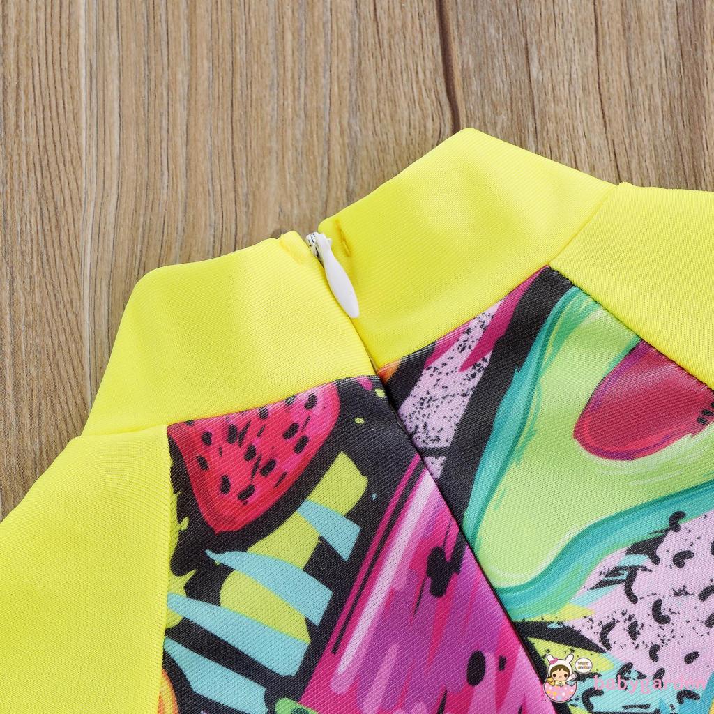 Bộ Đồ Bơi Liền Thân Tay Ngắn In Hình Trái Cây Dành Cho Bé 6 Tháng 5 Tuổi