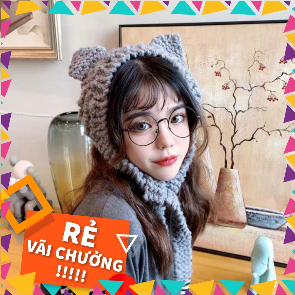 Nón Nữ Cao Cấp Mũ Len Nón Len Sợi Móc Tai Mèo Đáng Yêu Shop Ngọc Trinh Đà Nẵng