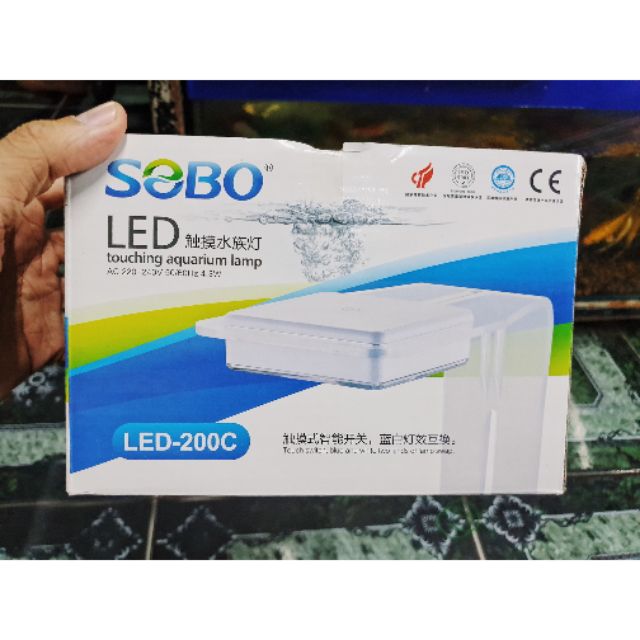 ĐÈN LED KẸP 1 BÊN HỒ THỦY SINH HỒ KHÔNG KIỀNG SOBO 200C