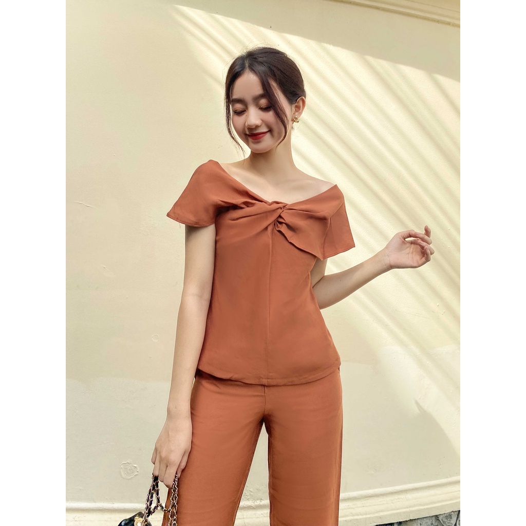 FEMEI Set quần ống suông áo kiểu CHERRY SET