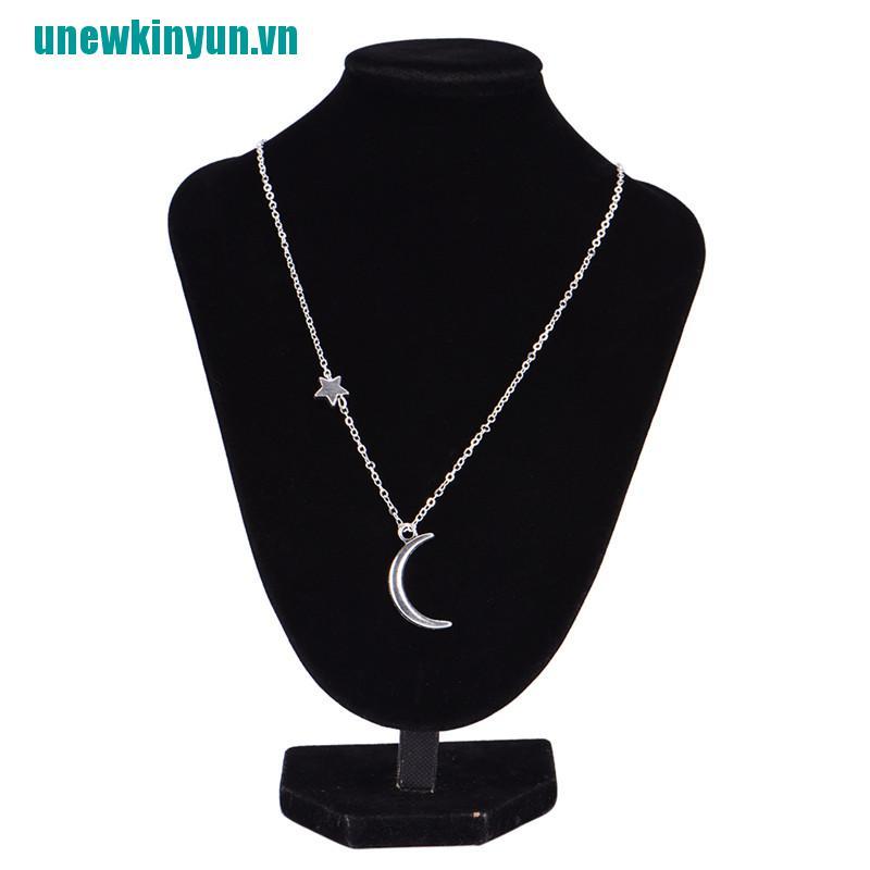 Y●Vòng cổ Mạ Vàng / Bạc Dài Mặt Trăng Và Ngôi Sao