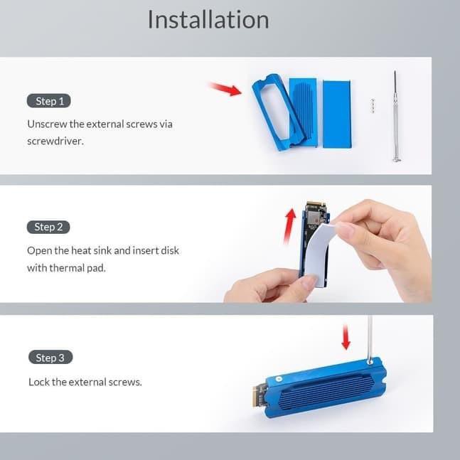 ORICO ⋆➸ Đệm tản nhiệt M.2 NVME SATA hai mặt M2SRB ★★★ 7bl | BigBuy360 - bigbuy360.vn