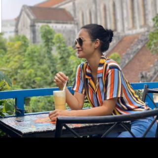 Áo sơ mi cổ bẻ sọc nhiều màu f21 vnxk