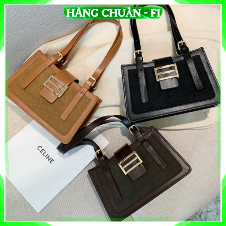 ❤𝑭𝑹𝑬𝑬𝑺𝑯𝑰𝑷 ❤ Hàng Cao cấp - Túi xách Túi đeo vai nữ Da vân viên da Màu nâu nude đen Cao cấp công sở đi làm dự tiệ