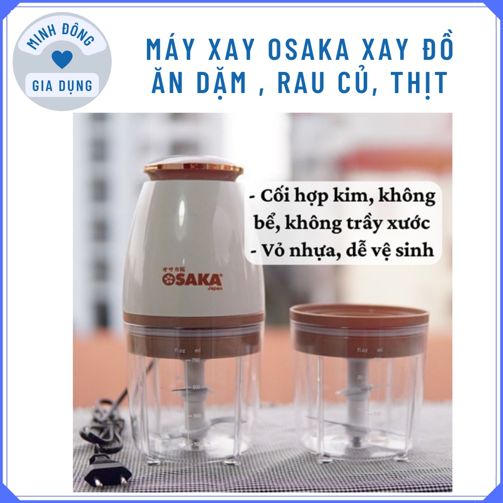 Máy xay sinh tố đa năng cầm tay OSAKA - Máy sinh tố cầm tay xay thịt xay đá đồ ăn dặm, rau củ, thịt