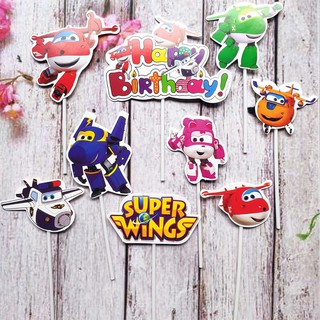 que cắm bánh [FREESHIP🚗] Set cắm giấy đội bay siêu đẳng - Nhân vật hoạt hình