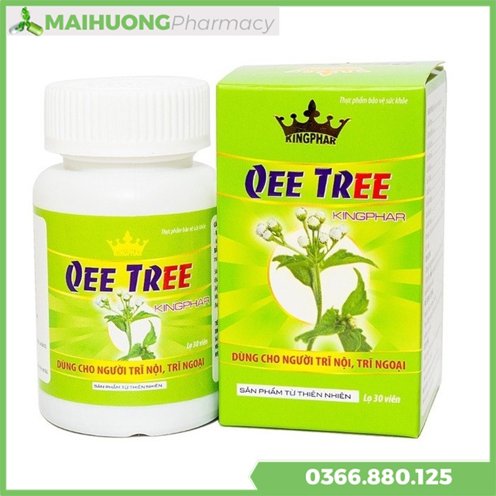 Qee Tree Kingphar hộp 30 viên, giúp tăng độ bền thành mạch, chống táo bón, làm giảm triệu chứng bệnh trĩ.