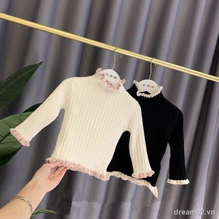 Áo Len Cổ Lọ Dài Tay Thời Trang Cho Bé Gái