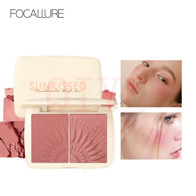 [Hàng mới về] Phấn má hồng trang điểm màu sắc long lanh FOCALLURE tiện dụng