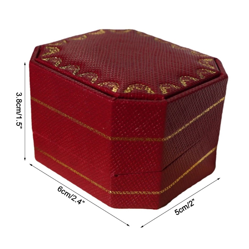 Hộp Đựng Trang Sức Có Nắp Màu Đỏ Sang Trọng