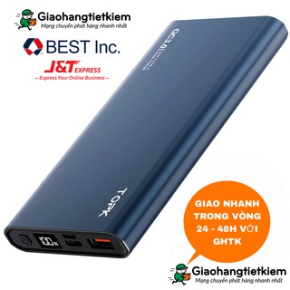 Sạc dự phòng TOPK 10000mah TOPK I1006P vs I1006 có hỗ trợ sạc nhanh công suất 10W/18W In-Out bằng cổng Type-C