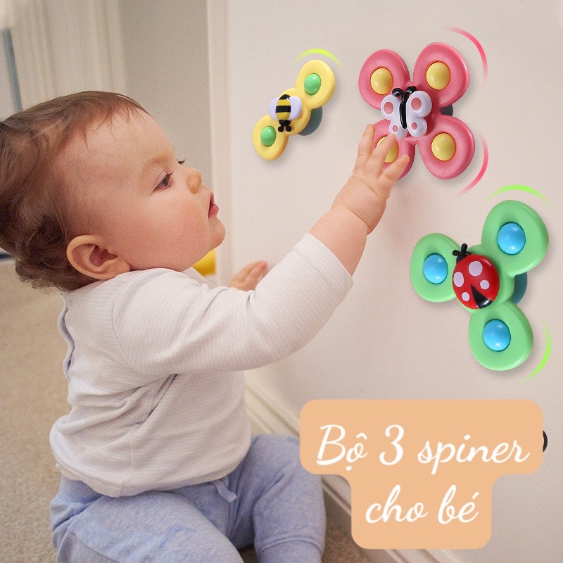 Con quay đồ chơi Spinner cho bé yêu, bộ 3 con quay Spinner 2 cánh 3 cánh 4 cánh