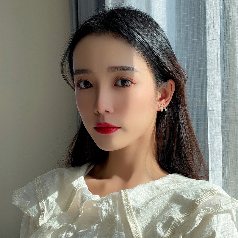 MOCHASHUBông Tai Hình Nơ Xinh Xắn Dành Cho Nữ