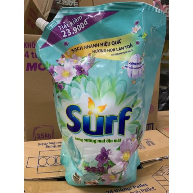 Nước giặt Surf hương sương mai dịu mát 3,5kg