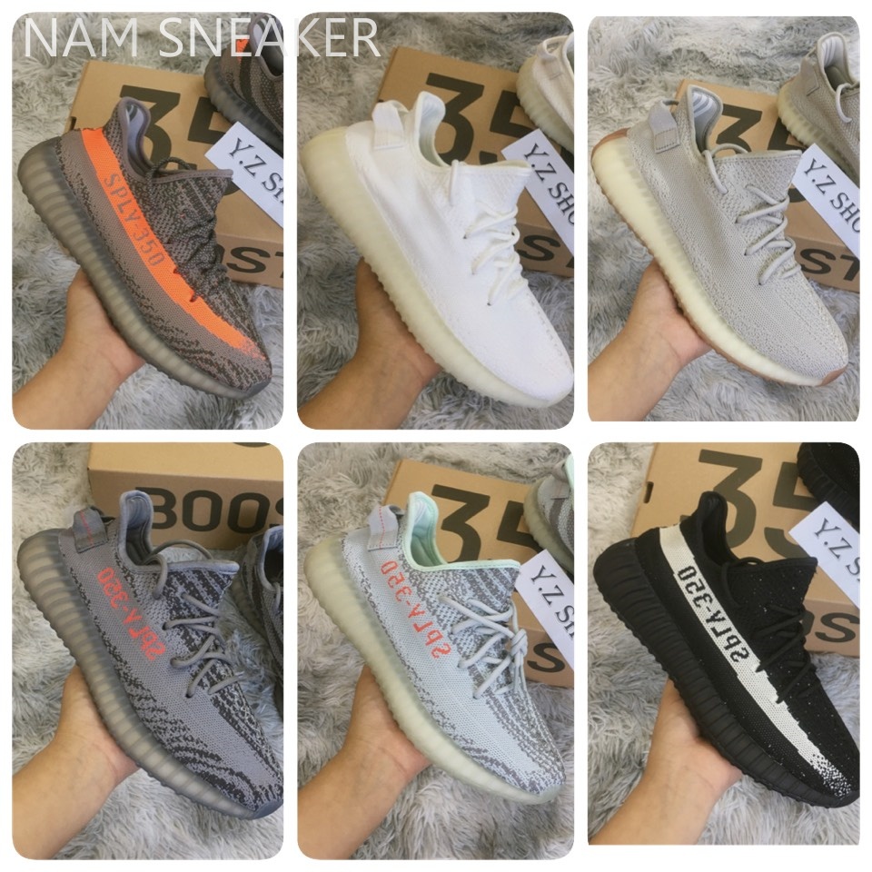 Giày Sneaker yz350 Đen Vạch Trắng