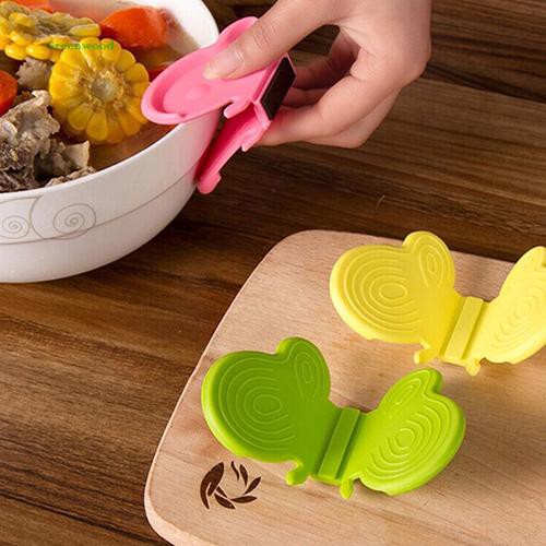 Set 2 Nhắc nồi BƯỚM kèm nam châm tiện lợi dùng kẹp nồi dĩa, trang trí tủ lạnh xinh xắn