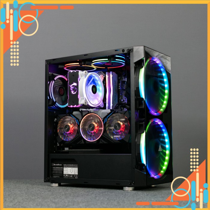 Case VSP FA-405 Gaming Có Sẵn Fan 20cm LED ARGB (có sẵn 2 Fan)- Pk Máy Tính