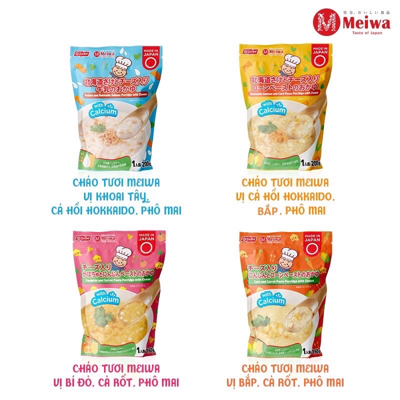 Cháo tươi Meiwa 160gr-200gr- thương hiệu Nhật Bản