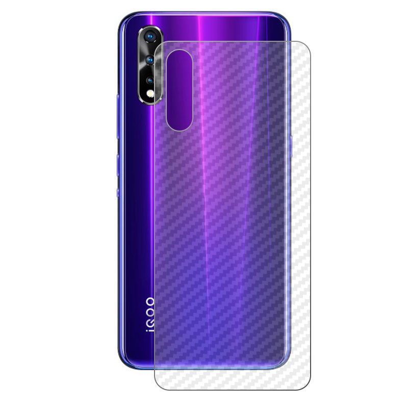 Combo cường lực dẻo Vivo S1, 2 miếng dán camera và 2 decal carbon (có hình thật)