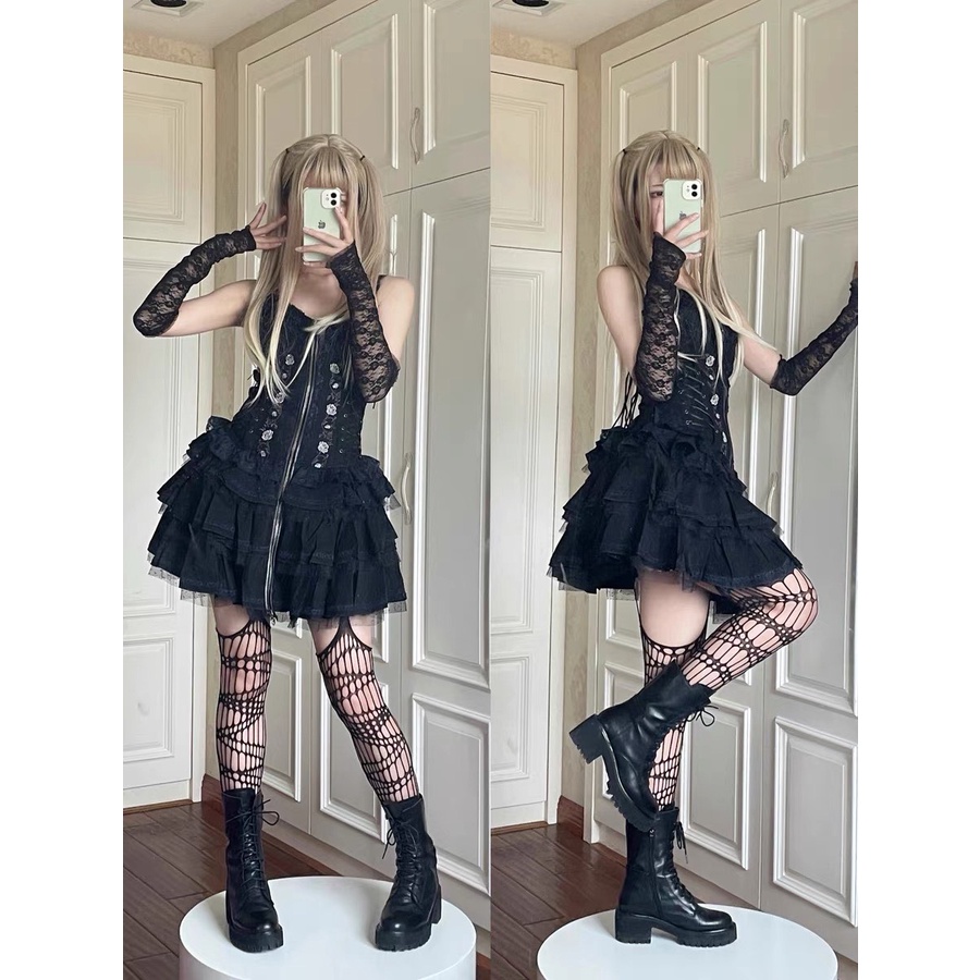 Găng Tay Ren Mỏng Họa Tiết Hoa Nhỏ Hở Ngón Cosplay - Vani Store - PKTT0024