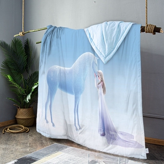 Chăn điều hòa không khí in hình công chúa Elsa Anna xinh xắn cho bé