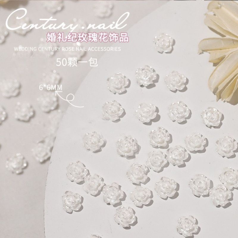 Charm nhựa hoa hồng