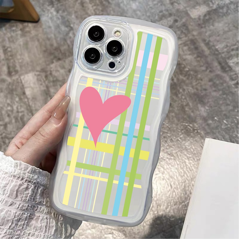 SUNTAIHO Ốp lưng iphone Ốp điện thoại silicone trong viền gợn sóng thích hợp cho iPhone 13 Pro Max IX XS Max XR 12 11 Pro Max SE2 7