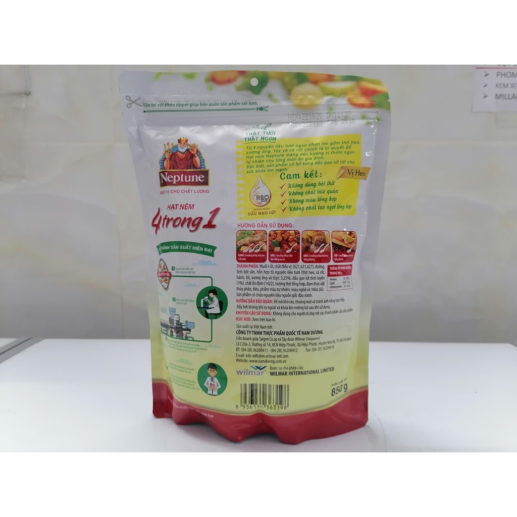 [Túi 850g – VỊ HEO] HẠT NÊM 4 TRONG 1 [VN] NEPTUNE Pork Seasoning