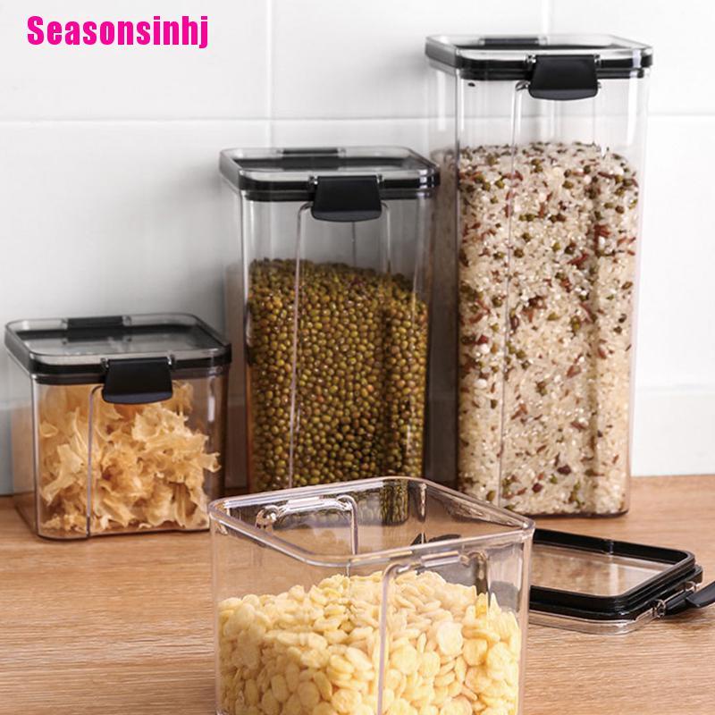 【Seasonsinhj】Food Storage Container Refrigerator Multigrain Tank Transparent Se