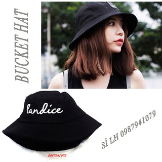 Mũ tai bèo, Nón bucket đen thời trang sỉ 26k