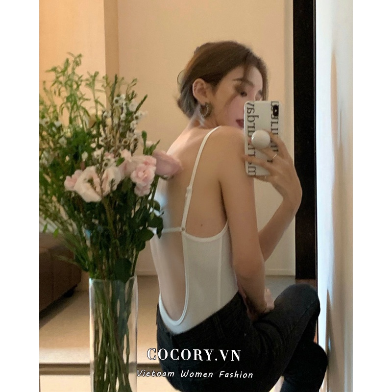 Cocory vn Áo Dây Hở Lưng Gợi Cảm Cho Nữ (6 Màu)