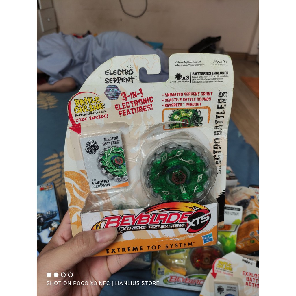 đồ chơi con quay nhựa beyblade metal hasbro electro serpent