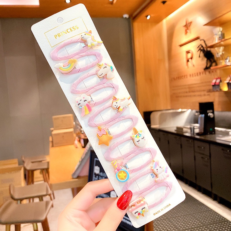 Set 5 cặp kẹp tóc KIDSBOWS dễ thương phong cách công chúa cho bé gái