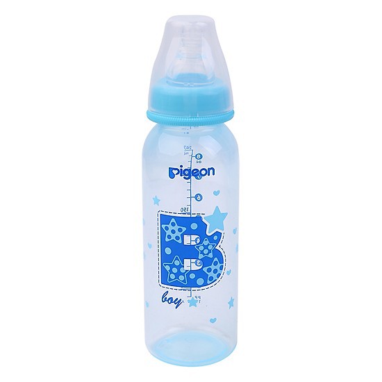 Bình sữa Pigeon BOY cổ chuẩn (cổ hẹp) nhựa PP cao cấp 120ml / 240ml (Thương hiệu Nhật Bản)