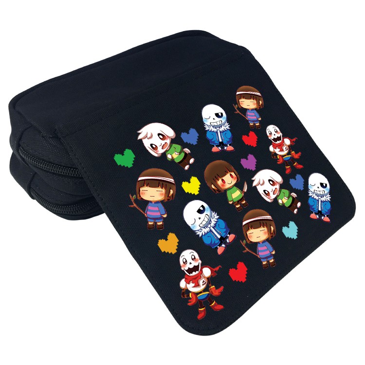 Undertale Sans Game Exquisite Cartoon Canvas Pencil Case Boys and Girls School Supplies Wallet Gifts