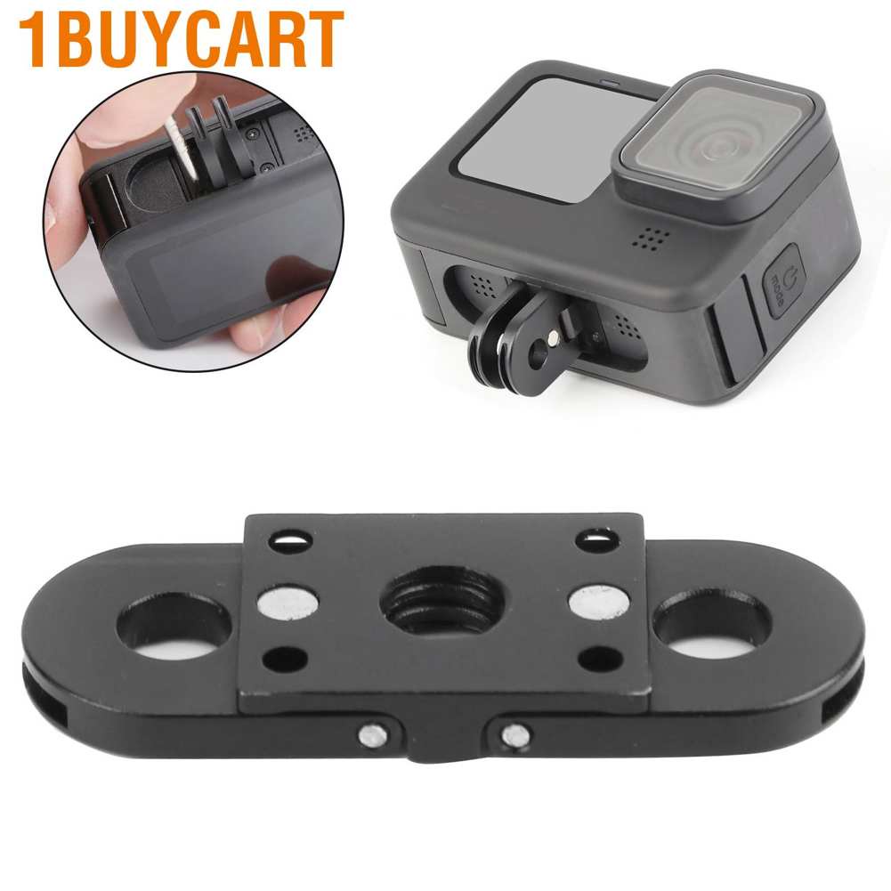 1buycart Action Camera Adapter Mount Base with 1/4in Screw Hole Folding Fingers for GoPro 8/9/MAX