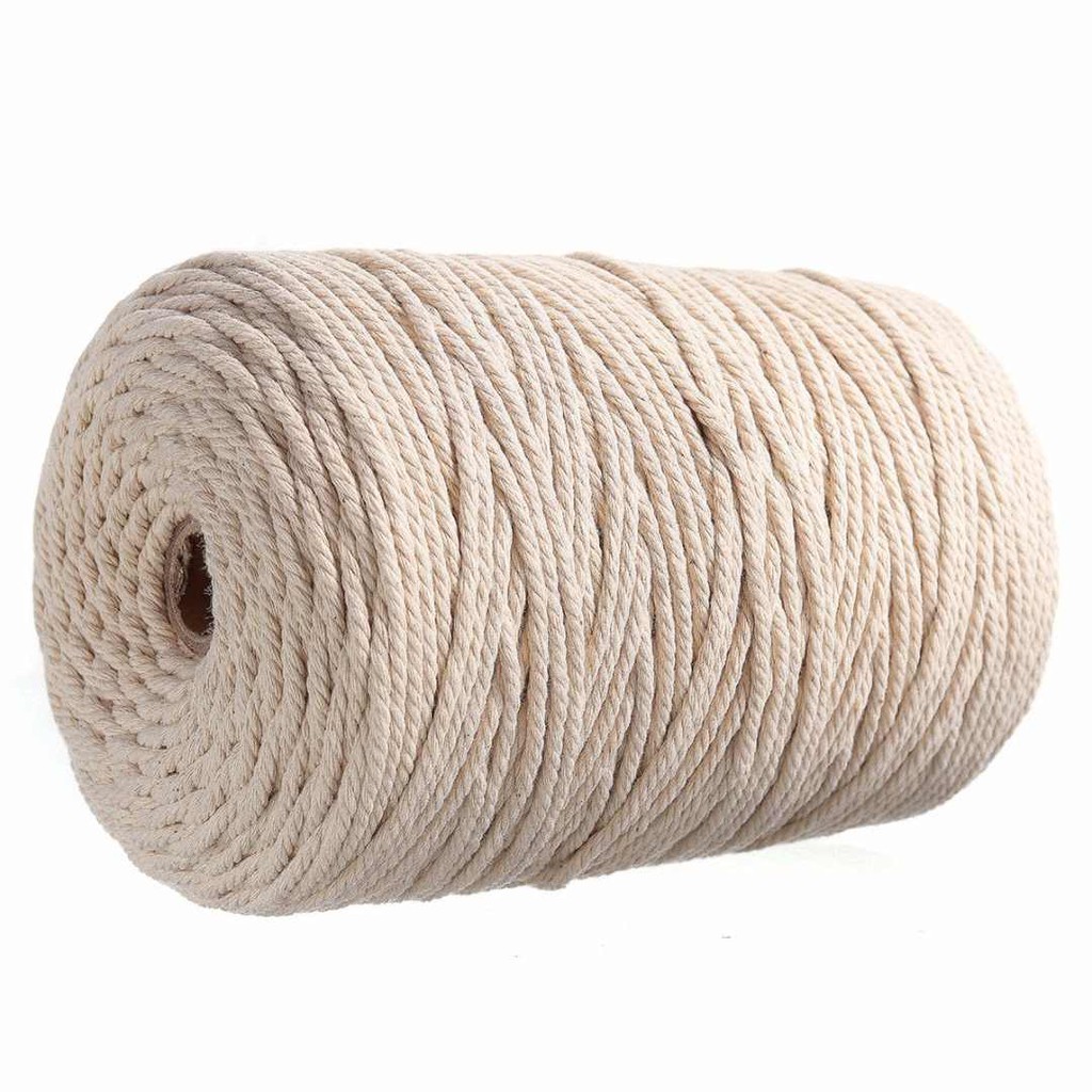 0.5kg dây macrame 3mm màu trắng ngà