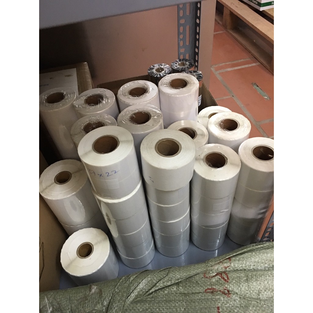 ecal 50x30 Mm X 30m, Decal Trà Sữa 50x30 Mm X 30m, Giấy In Mã Vạch Tem Nhãn, Tem Phụ 50x30 Mm X 30m 