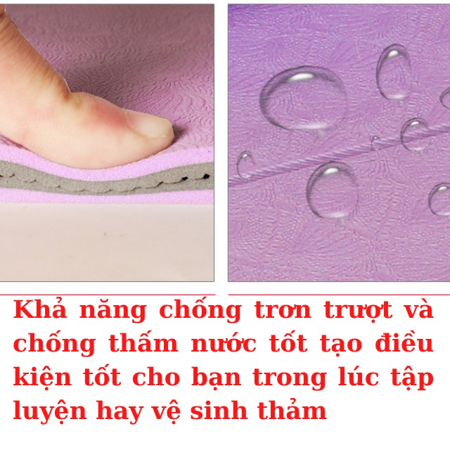 [ FREESHIP] Thảm Tập Yoga Chống Trượt 2 Lớp 8mm Định Tuyến Siêu Dày Siêu Êm Thảm Tập Thể Dục Chất Lượng Cao Không Mùi