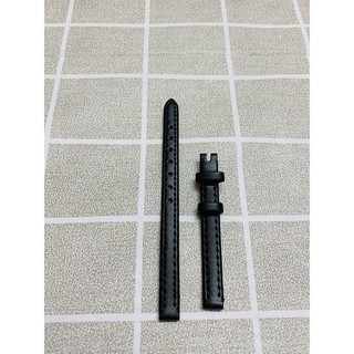 Dây da đồng hồ nữ - màu đen - vân trơn - size 8mm