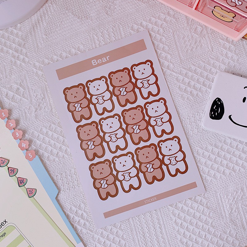 Miếng dán sticker trang trí nhân vật hoạt hình cute dễ thương
