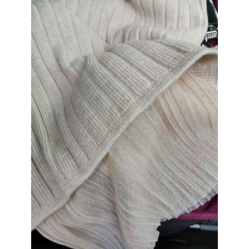 Chân váy len 2 lớp, chân váy xếp ly