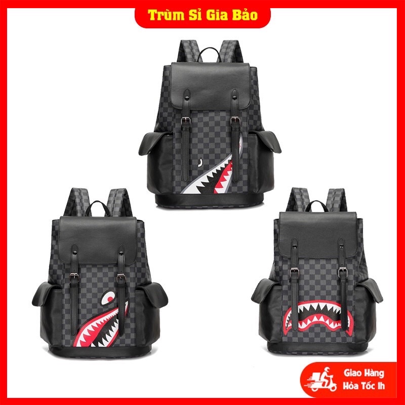 Cặp da nam nữ đi học Ulzzang basic chống nước, balo du lịch Unisex Hàn Quốc đựng laptop, sách cho học sinh, sinh viên.