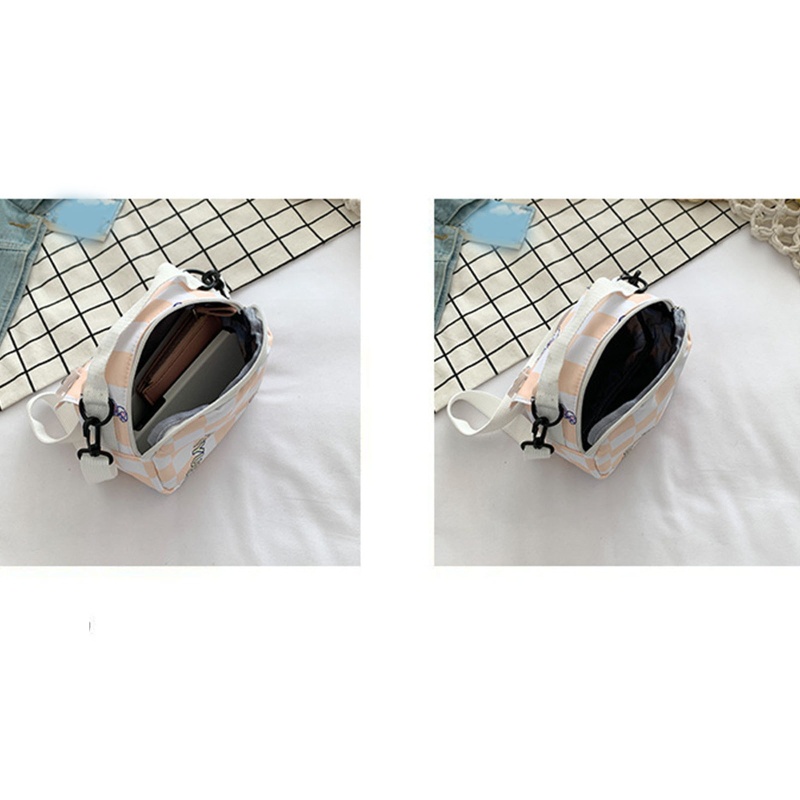 Túi Đeo Chéo Vai Đựng Tiền Xu/Điện Thoại Có Khóa Kéo Đơn Giản