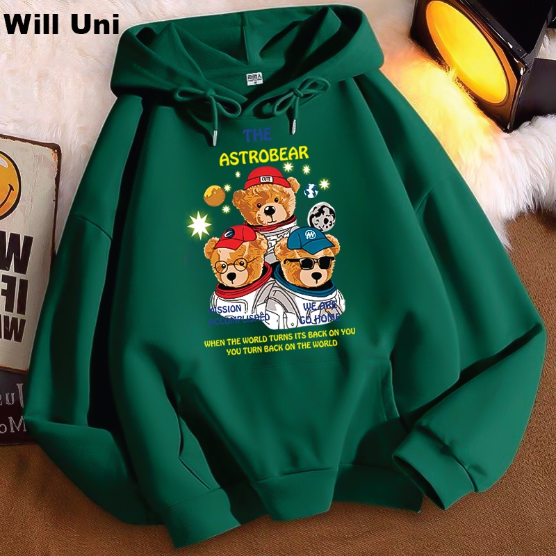 HOODIE GẤU ASTROBEAR  nam nữ Form rộng WILL -  khoác nỉ form Unisex
