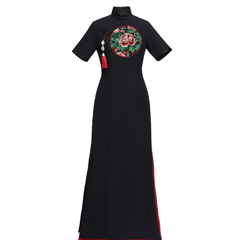 Miếng Vá Quần Áo Thêu Hình Hoa Mẫu Đơn / Tròn Không Keo