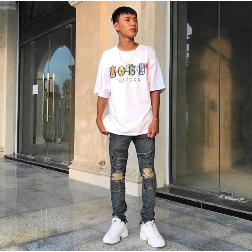 Áo thun BOBUI SAI GON phong cách unisex cho cả nam nữ 40kg-90kg ,vải cotton Thời Trang Unisex HCM AL41