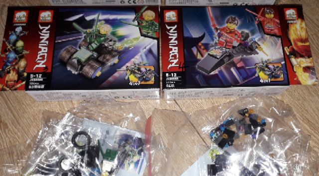 Lắp ráp 1 hộp LegoNinja xe 80080 có nhiều chi tiết bằng nhựa ABS