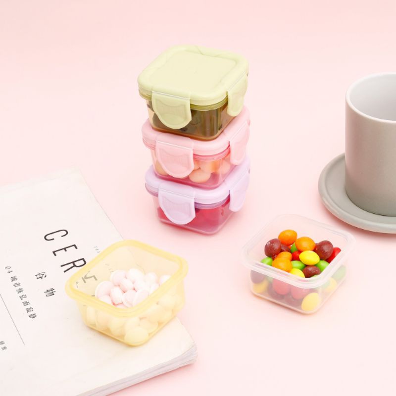 Hộp Trữ Đông Mini Có Nắp Chống Rò Rỉ 60ml Bảo Quản Thức Ăn An Toàn Cho Bé Ăn Dặm YOOTA BABY
